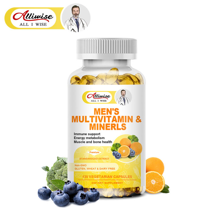 Alliwise Multivitamin Vegetarian Capsules for Men with Selenium Immune ...