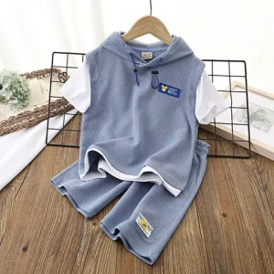 SETELAN ANAK LAKI LAKI / KOREAN STYLE ANAK / SETELAN ANAK CASUAL LAKI LAKI USIA 3-9 TAHUN / SETELAN TERBARU WAFFLE UNIQLO
