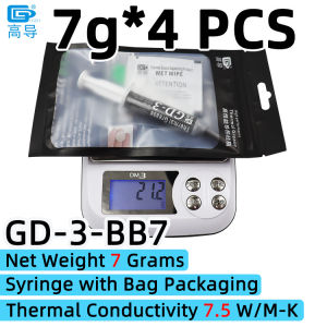 Keo tản nhiệt GD-3 chính hãng 7g (4 miếng) - 7.5 W/m·K màu xám - Dùng cho CPU GPU PS5 PC Gaming (BB7)