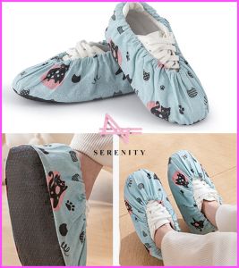 SERENITY 1Pair Thickened Dust-proof Adult/Children Shoe Cover Colorful Prints Cloth Shoes Accessories Washable