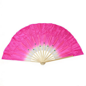 Chinese Dance Fan traditional Folding Belly Dance Half Circle Real Silk Bamboo Fans Handmade