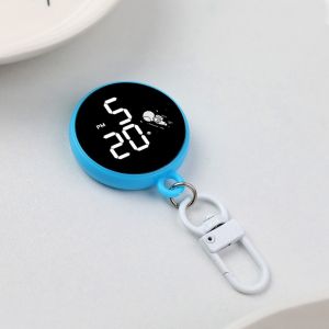 DIVATEN Waterproof Keychain Digital Watch Cartoon Astronaut Style LED Electronic Watch  Luminous Digital Display Pendant Clock For Student