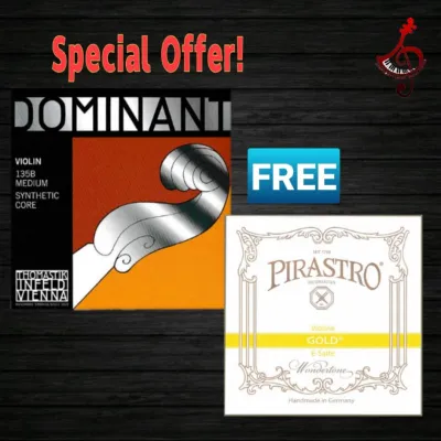 DOMINANT VIOLIN STRING 1 SET FREE TONICA E GOLD STRING 1 UNIT-FOR STUDENT AND STAGE PERFORMER