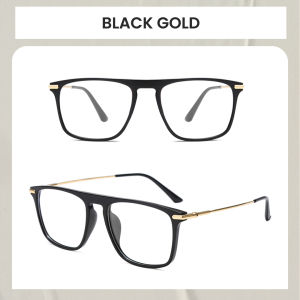 Berrybarton Kacamata Kotak Titanium TR Lentur Lensa Minus Anti Radiasi Bluecromic Pria Wanita JH006