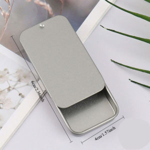 3Pcs Mini Metal Slide Cover Box Rectangular Small Tin Box Pill Candy Storage Box Waterproof Dustproof 60x34x10mm