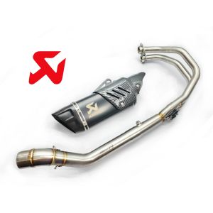 Yamaha R25 / MT25 Akrapovic R1M Full System Exhaust Stainless Ekzos Muffler Straight Manifold MT25 No Need Cut Cover