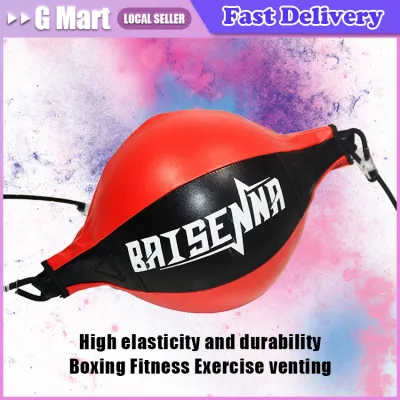 High Quality Boxing Speed Ball Set Fitness Boxing Pear Speed Ball Reflex Inflate Punching Speed Bag Training Ball Accessory Training Reaction Speed Balls PU Leather Double End Punching Bag Muay Thai Punch Boxing Ball Gym Fitness Sports Equipment