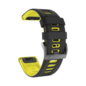 Zenia 26mm 22mm Quick Release Silicone Watch Strap for Garmin Fenix 8 E 7X 7 6X 6 Pro Sapphire Solar 5X 5 Plus 3 HR Quatix Enduro Forerunner 965 970 Approach S70 47mm S60 S62 D2 Tactix Delta PX Descent G1 G2 Mk1 Mk2 Mk3i 51mm MARQ Instinct 2X epix Gen 2