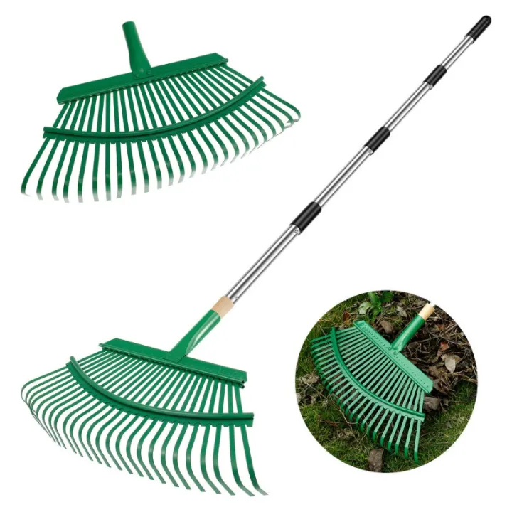 22-Teeth Leaf Rake Sturdy Grass Rake Head for Garden Outdoor Cleaning ...