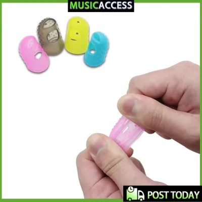 6PCS/Set Silicone Finger Guards Guitar Fingertip Protectors for Ukulele Guitar S M L Guitar Accessories Ready Stock