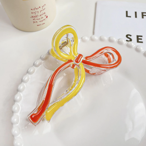 Colorful Large Bowknot Hairpin for Women Girl Korean Style Fashion Bow Shark Clip Hair Accessories