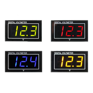 Automative Vôn kế DC5-130V vôn kế kỹ thuật số 0.56 Đồng hồ đo điện áp bảng điều chỉnh đèn LED chống nước vôn kế màn hình