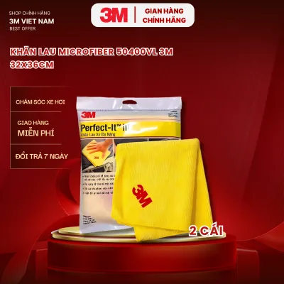 Khăn lau xe hơi chuyên dụng sọi Microfiber chống trầy xước 3M 50400 - 32 x 36 cm