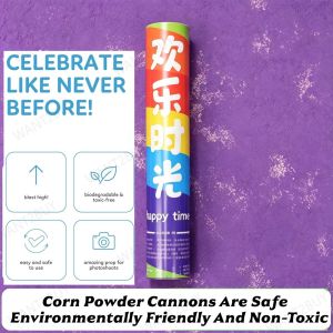 UMI 28cm Rainbow Color Corn Powder Cannons Popper Biodegradable Birthday Wedding Gender Reveal Sports Day Opening 开幕式粉末手持礼炮