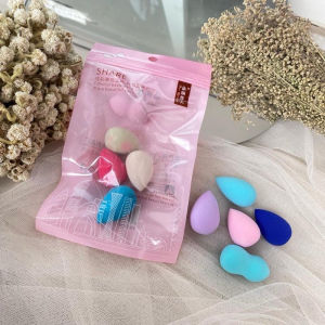 Spons Make Up Set 6 IN 1 Beauty Blender Sponge Bedak Isi 6 Pcs Powder Puff Foundation Makeup Puff Wajah Kemasan Plastik Import DMO E24