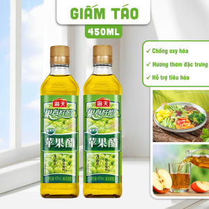 Giấm táo hữu cơ dấm táo giảm cân hỗ trợ tiêu hóa ăn kiêng detox trộn salad thơm ngon