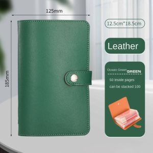 GTRBFDS Save Money 100 Envelopes Money Saving Challeng PU Large Capacity Mini Binder Savings Challenge Funny Reusable Budget Binder Lovers