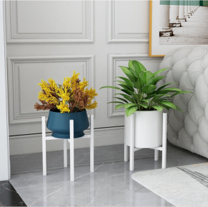 Nordic wrought iron flower stand Medieval Plant Bracket Modern Iron Adjustable Flower Pot Stand Elegant Metal Plant Stand Shelf Flower Pot Rack for Livingroom Indoor Balcony (No including Flowerpot)