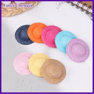 Fanzi 5pcs Dollhouse tay dệt mũ rơm búp bê mini đầy màu sắc hat Dollhouse trang trí phụ kiện cho bé giả vờ chơi đồ chơi