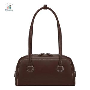 PU Leather All-Match Shoulder Bag Large Capacity Casual Armpit Bag Solid Color Elegant Underarm Bag Travel Party Shoulder Bag