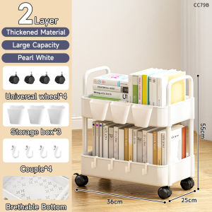 Yowxii 2/3/4 Layer Trolley Cart Organizer Storage Shelf Moving Rack With Wheel For Room Kitchen