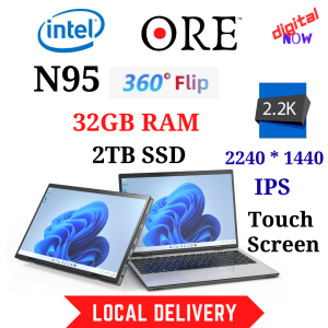 2025 ORE TX3 14 inch Tablet Laptop 32GB DDR4 RAM 2TB SSD Windows 11 Laptop Murah HDMI WiFi USB Bluetooth Computer Laptop Gaming Laptop Gaming PC