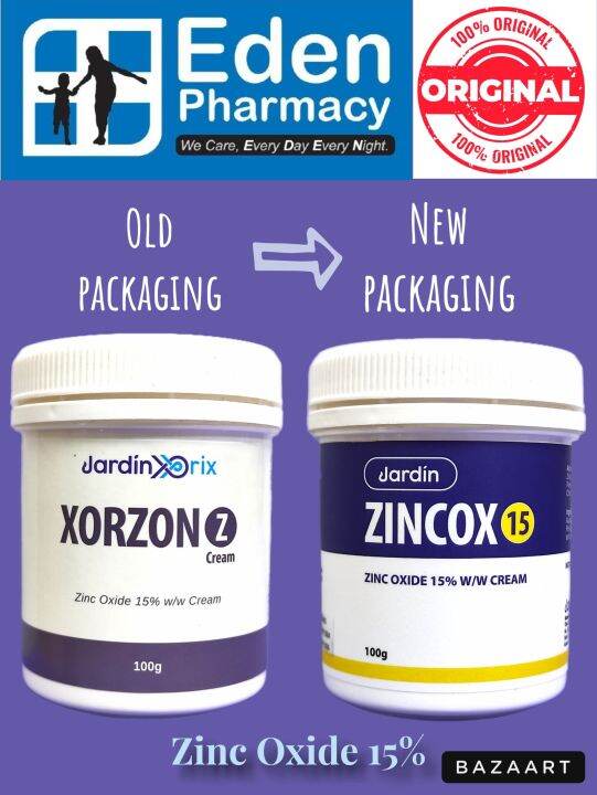 Jardin Xorix Xorzon Z Cream Zinc Jardin Zincox 15 Zinc Oxide 15 100g Lazada