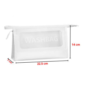 Tas Kosmetik Transparant Model Clucth Resleting Atas Washbag Multi Travel Pouch Make Up Bag Organizer Dompet Kosmetik Toiletry Waterproof Pouch Kosmetik Transparant Travel