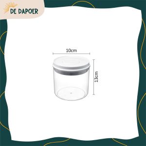 Toples Snack Cereal Box Susu Bubuk Storage Jar Tempat Bumbu Makanan Tutup Tekan Kedap Udara Transparan