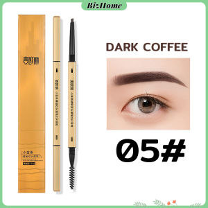 BizHome ดินสอเขียนคิ้ว 2 in 1 มีหัวเขียน และหัวแปรงปัดคิ้ว ทรงสามเหลี่ยม กันน้ํา กันเหงื่อ ติดทนนาน Eyebrow pencil
