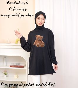 KAOS OBLONG TUNIK/ BLOUSE KARET WANITA LENGAN PANJANG/ KAOS TUNIK WANITA/ KAOS ATASAN WANITA KEKINIAN/ COD
