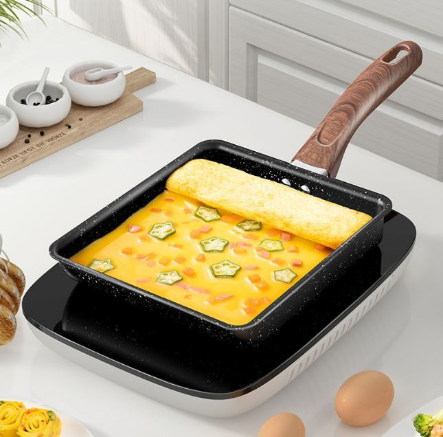 Japan Omelette Square Pan NonStick Tamago Frying Pan Silicone Shovel