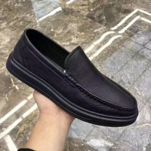 Free Shipping New Spring And Autumn Season Business Casual Fashion Slip-On Loafers High-End MenS Leather Shoes With Stitched Detailing