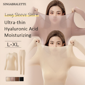 【SINGABRALETTE】Seamless Thermal Underwear Ultra Thin Skin Beauty Light Warm Winter Heating Inner Wear 7A Anti-Bacterial High Elastic Comfortable   Base Shirt