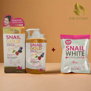 Sữa dưỡng thể SNAIL GOLD ốc sên trái cây kèm soap tắm trắng phục hồi dưỡng ẩm thái lan