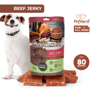 PetMarra Charcuterie Dog Treats Beef Jerky Flavor 80g dogs puppies puppy pet food snack treat snacks