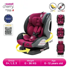 Sweet Cherry ISOFIX 360 Rotation Baby Car Seat Newborn to 12