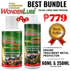 The Wonderlube Maximum Performance for Gas and Diesel Engine Oil Additives/Fuel Saver (250ML & 60ML)