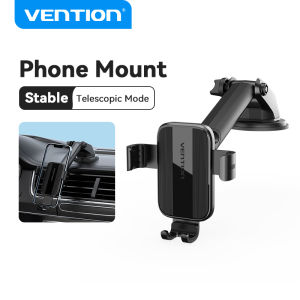 Vention Car Phone Holder Car Mounts mobile phone air vent stand holder 360 long arm Gravity clip holder Adjustable Suction Cup  for iPhone 16 15 Pro Xiaomi Samsung galaxy Z fold 6 5 Huawei cell phone mercedes audi a3 mini cooper dashboard accessories hand