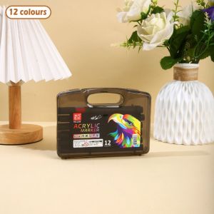 Straight Liquid Acrylic Marker 12/24/36/60/80 Colors Soft Head Student Art diy Hand-Painted Graffiti Pen