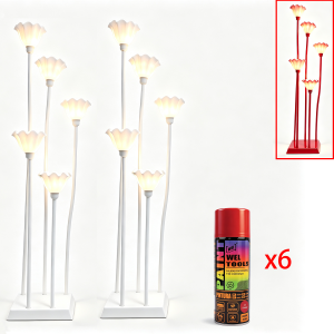 Customizable Flower Floor Lamp Warm LED Light for Event Stage Aisle Decor