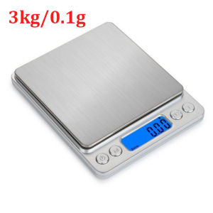 Cân tiểu ly điện tử mini  cân điện tử nhà bếp 3kg tặng kèm khay đựng đồ và 2 viên pin AAA - C2