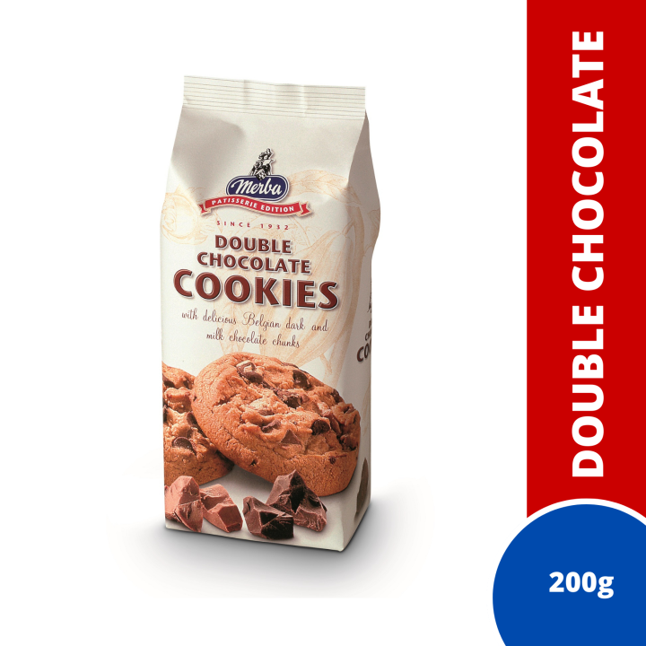 Merba Patisserie Double Chocolate Cookies 200g | Lazada