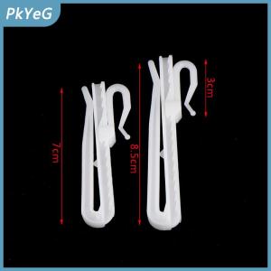 PkYeG 10 cái rèm treo móc vòng cửa sổ Trắng nhựa rèm móc cho văn phòng Nhà Phụ kiện Rèm 7cm 8.5cm