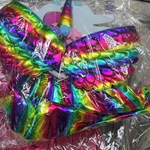 3pcs halloween costume for kidsfit 2-7yrs oldfree size (wing+headband+skirt)