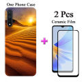 2 IN 1 For Huawei Nova 5 Nova 5 Pro Phone Case  With Ceramic Protector Screen Curved Tempered Film. 