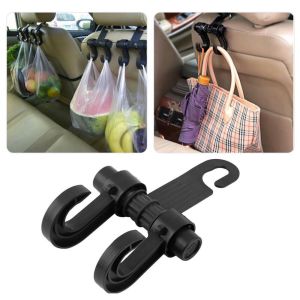 TOP CLASS ที่แขวนของหลังเบาะ 2ขา ที่หิ้วของในรถ ตะขอที่แขวนถุงและกระเป๋าในรถ สีดํา No. 3142