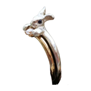 Món quà lãng mạn đóng hộp quà tặng đá Cubic Zirconia điểm nhấn hợp kim tinh tế hình thỏ