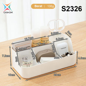 Oxihom Laci Plastik Susun Kotak Penyimpanan Storage Box Tempat Make up Desk Organizer