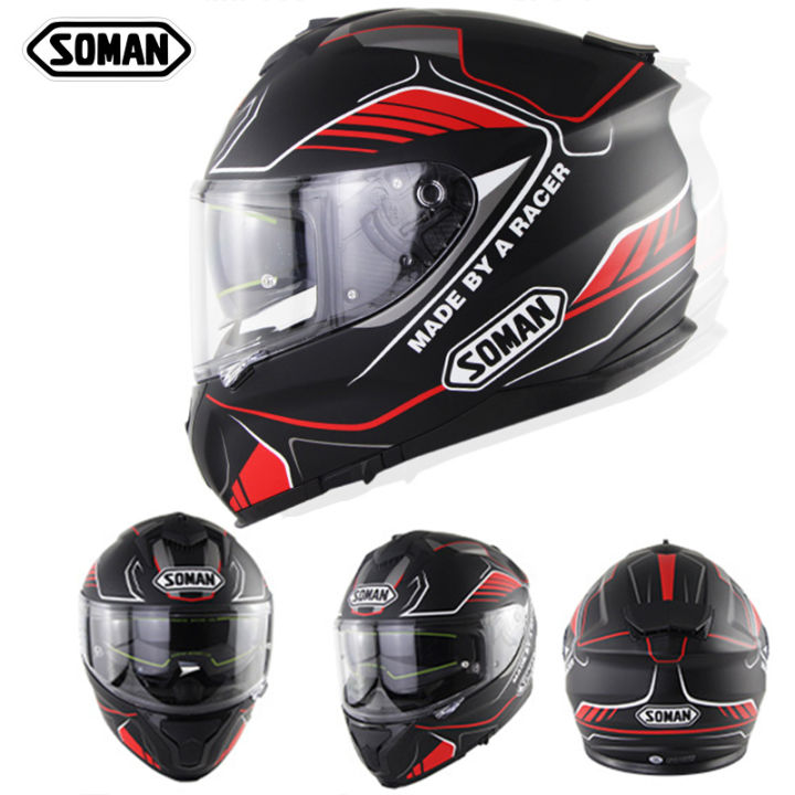 Casco Moto Motorcycle Motorbike Helmets Full Face Double Visor ECE DOT ...